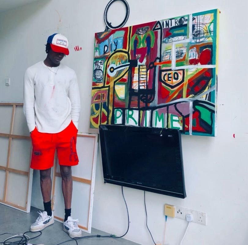 Contemporary painting from Elijah Snoz's studio